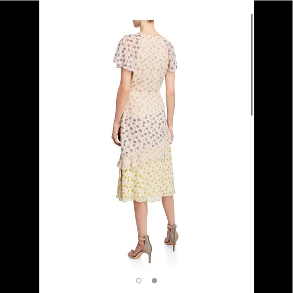 Joie Orita B Floral Midi Dress Sz 0 - Picture 2 of 11